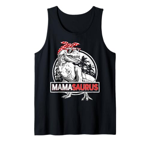 Mamasaurus T rex Dinosaur Funny Mama Saurus Mother's Family Tank Top