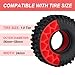 HobbyPark 1.0 Tires Silicone Inserts Foam fit 56-58mm*24mm for 1/18 1/24 Scale RC Crawler Truck, Super Soft, 4pcs (Red)