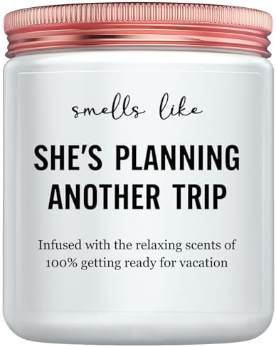 Travel Gifts for Women, Best Gifts for People Who Travel - Unique Gift for Like Travel Women Essentials - Gifts for International Traveler Planner Vacation Candle