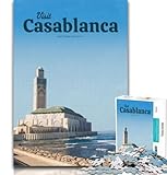 Rompecabezas para Adolescentes Visita Casablanca Rompecabezas de 1000 Piezas para Adolescentes, Juguete Educativo Intelectual descompresor, Regalo de cumpleaños, Regalos, 26x38cm