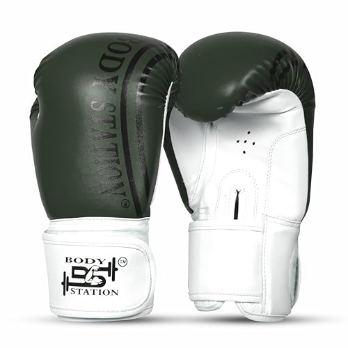 Image of Boxing Gloves - Faux Leather Training Gloves with Hook and Loop Velcro Closure for Long-Lasting Strength and Durability