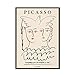 HJGB Picasso Matisse Toile Peinture Imprime Abstraite Fille Corps Visage Affiche Maison sans Cadre décoratif Toile Peinture D 50x70 cm