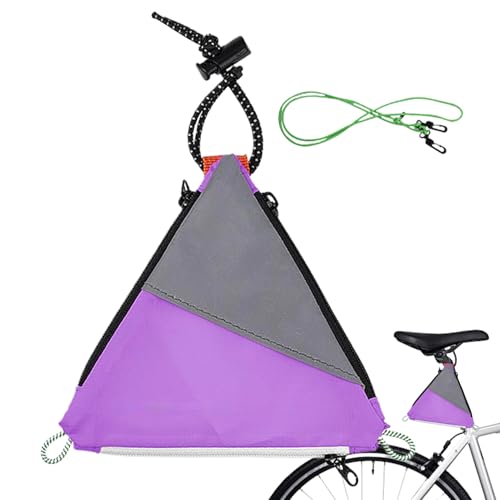 Bolsa de ciclismo, bolsa de almacenamiento de ciclismo,Bolsa de triángulo de bicicletas - Accesorios de bicicleta reflectantes impermeables Triángulo debajo de la mochila para el hombro del asiento pa