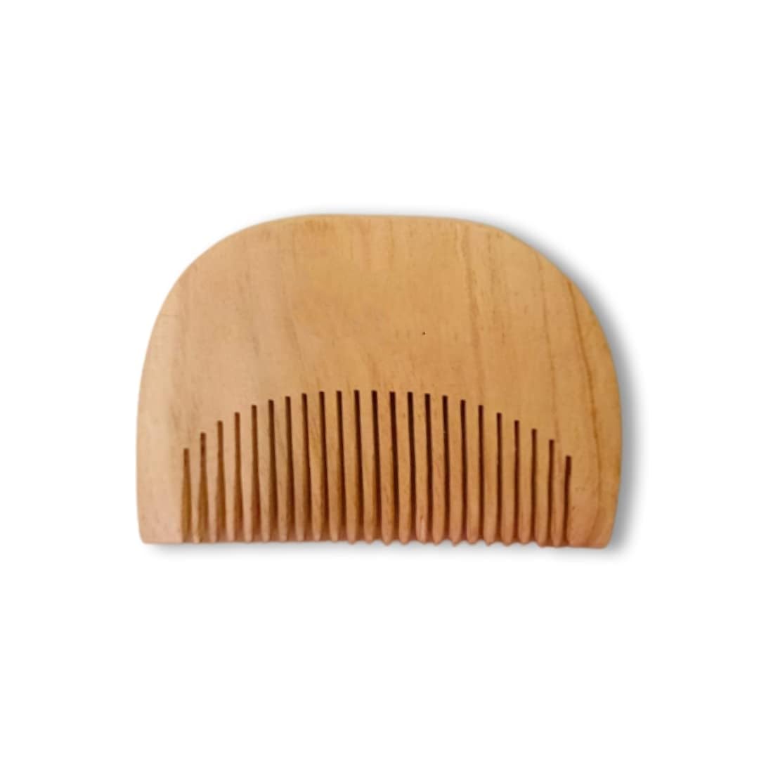 INSIME Wooden Beard comb for men | Neem wooden Beard pocket comb for men | Small comb pocket size mini comb beard styler (Pack of 1)