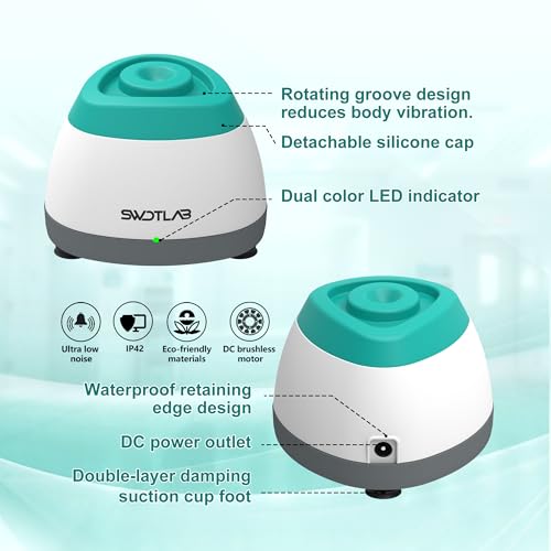Image of Mini Vortex Mixer with Touch Function for Lab Nail Polish (Green) | 3s Fast Mix DC Brushless Motor, Touch Auto-Stop, Anti-Slip Quiet, Compact Portable, for Nail Lash Glue Lab Paint Tattoo Ink