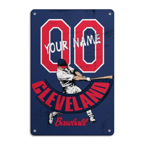 Image of ANTKING Cleveland Metal Sign Custom Sign Decor for Men Youth Boy Gifts