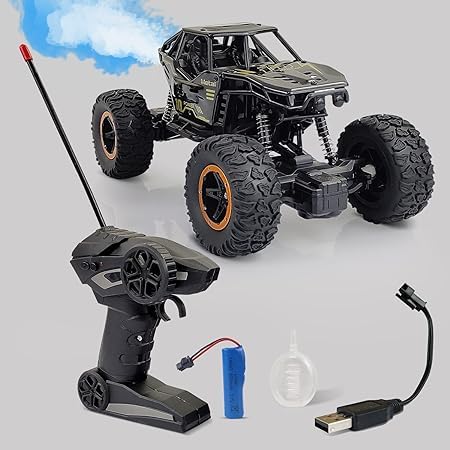 PARTEET Rechargeable Remote-Control Car High Speed Off-Road Rock Crawler Monster Truck with Mist Smoke Spray Function, Attractive Lights, Rock Climbing Car Toy for 8+ Years (Assorted Colour) (B0CCJQB3SH) Amazon Price History, Amazon Price Tracker