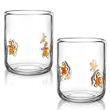 Vesici 2 Pcs Christmas Icon Juice Glass 16 oz Gingerbread Man Stemless Drinking Glasses Icon Juice Glasses Drinking Cups for Xmas Holiday Party Supplies and Lovely Gifts
