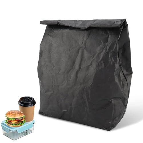 Waterproof Lunch Box Reusable Insulated Lunch Box,Lunch Bag for Men,Thermal Lunch Box,Waterproof Brown Paper Lunch Bag Lightweight Sandwich Box Snack Bags for Women, Kids, 12.2x11.8inch