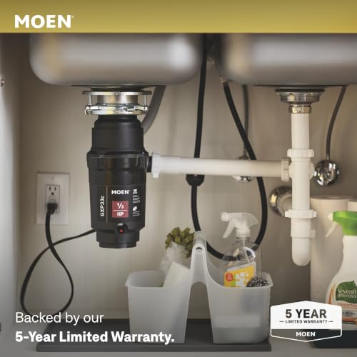 Image of Moen GXP33C GX PRO Series Lite Series 1 /3 HP Continuous Feed Garbage Disposal, Power Cord Included