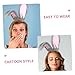 VICASKY 2pcs Soft Rabbit Ear Headband Tail Hair Accessory for Girls Women Headband for Parties Cosplay Daily Dress-up