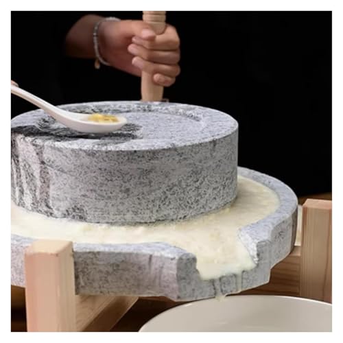 Moulin à main en granit 25 cm pour grains et farine fraîche
