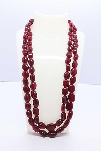 Perles ovales en quartz rubis naturel 7x10-10x14mm pour création de bijoux - 3