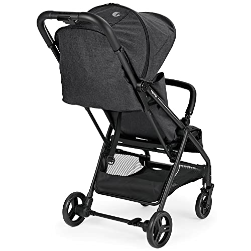 Peg Perego Selfie - Passeggino Leggero dalla Nascita fino a 22 kg (0 - 4 anni), Pieghevole e Compatto, Chiusura Automatica, Schienale Reclinabile, Capottina UPF 50+, Ardesia - Immagine 3