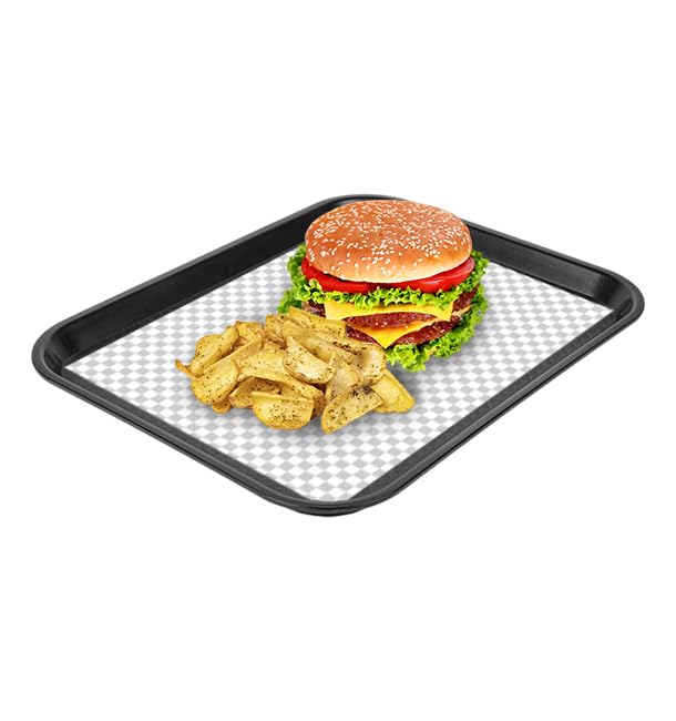 1000 Hojas de Papel Antigrasa, 31x35cm, Color Vichy Negro, Envueltas Antigrasa, Papel para Hamburguesas, Bocadillos, Snacks, Fritos, Barbacoas, Picnic