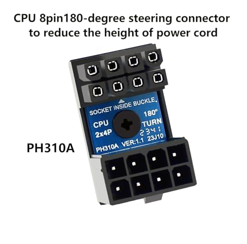 Adaptador de alimentación CPU 8 pines con giro 180 grados miniatura 6
