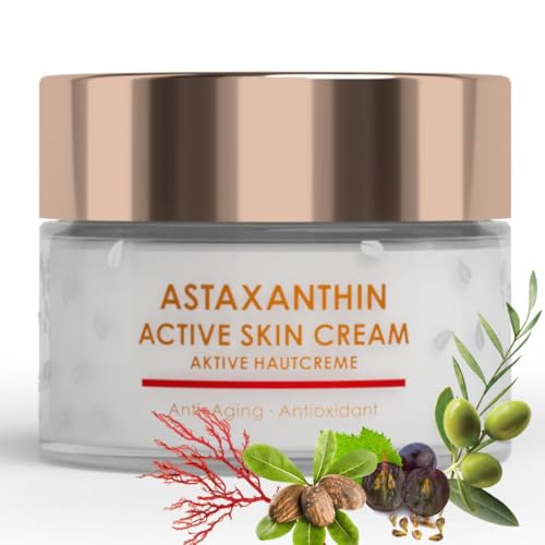 Green idea - Crema Hidratante Facial de Astaxantina – Crema antiedad antiarrugas – Antioxidante para la Cara – Combate los radicales libres – Crema Cara – Aceite de rosa mosqueta, manteca de karité