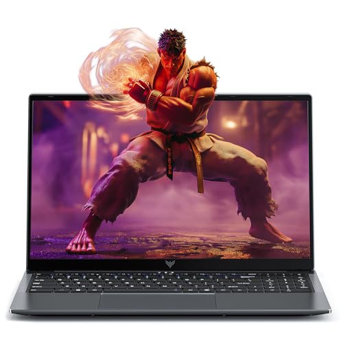 2026 Gaming Laptop with AMD Ryzen 7 7730U (8C/16T, Up to 4.5GHz), 16GB RAM 512GB SSD Laptop with AMD Radeon Graphics, 15.6 inch FHD Display Laptop Computer, WiFi-6, Type-C, Win 11, Webcam Cover Slide