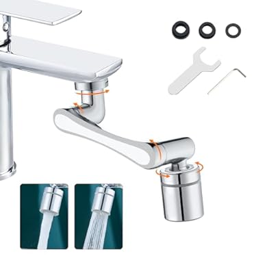 Ibergrif Prolunga Rubinetto Cucina Bagno Rotante 1440 Gradi, Aeratore Regolabile, 2 Modalità di Acqua, Accessorio Facile Installazione, Filtro Antispruzzo, Argento, M91006: vedi il prezzo e le caratteristiche Foto di Ibergrif Prolunga Rubinetto Cucina Bagno Rotante 1440 Gradi, Aeratore Regolabile, 2 Modalità di Acqua, Accessorio Facile Installazione, Filtro Antispruzzo, Argento, M91006
