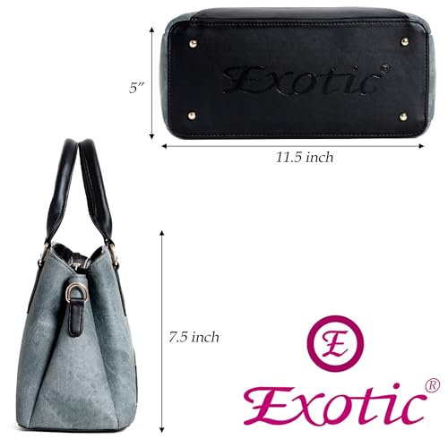Image of EXOTIC Three section Denim Design, Multipurpose handbag with Shoulder Strap