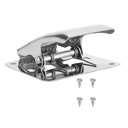 Keenso 1Pc Rustproof Stainless Steel Fish Fillet Clamp with Mounting Screws for Cleaning Board-Fillet Board
