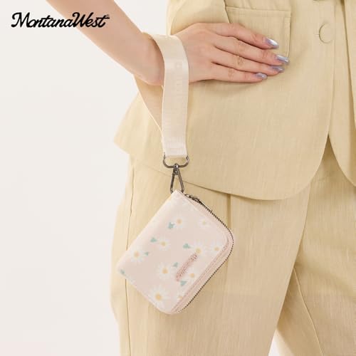 Image of Montana West Wristlet for Women Female Ladies Daisy Wallet with Rfid Blocking Lining Minimalist Lightweight & Easy to Carry