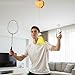 YHomU 6 Badminton Trainer Sets, Remote Control Height Adjustment, Windproof Badminton, Elastic Ropes, Single Player Training Kit