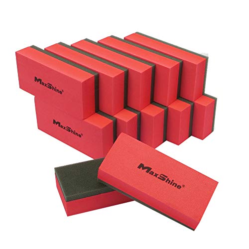Maxshine Ceramic Coating Applicator Series Washing Pad, Black & Red, 90x40x(16+5) mm, Pack of 12