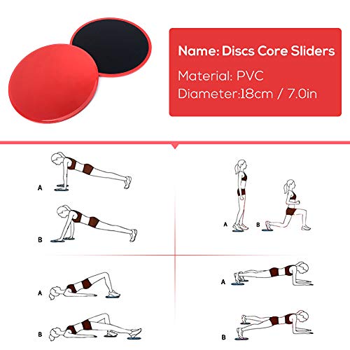 Equipamento de ioga, Andoer Conjunto de 4 peças de equipamentos de ioga para discos deslizantes de n