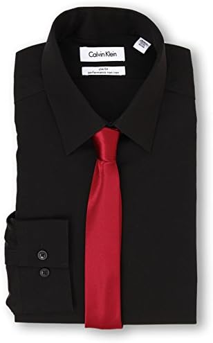 Calvin Klein Men's Slim Fit Non-Iron Herringbone Dress Shirt