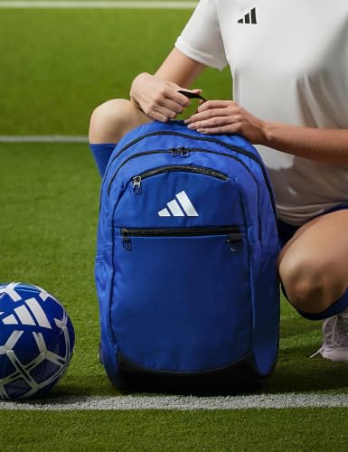 Image of adidas Striker 3 Team Sports Backpack - Daypack for Sports Gym Travel, 36L, Royal Blue, OSFA