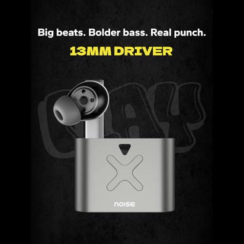 Image of Noise Buds Marine in-Ear Truly Wireless Earbuds with India's 1st Full Metal case, ANC (up to 32dB), 13mm Driver, 35H of Playtime, Dual Device Pairing, BT v5.3 (Marine Grey)