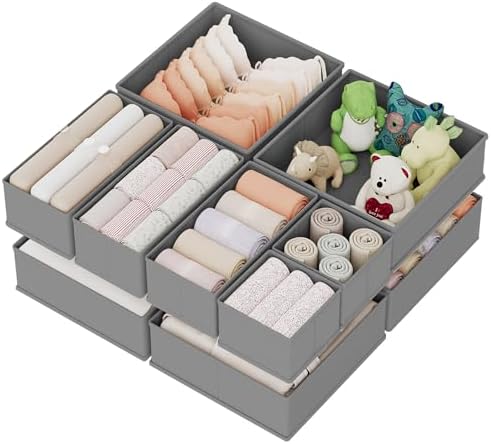 Set di 10 Organizer Cassetti, Organizzatore per Armadio, Scatole ...