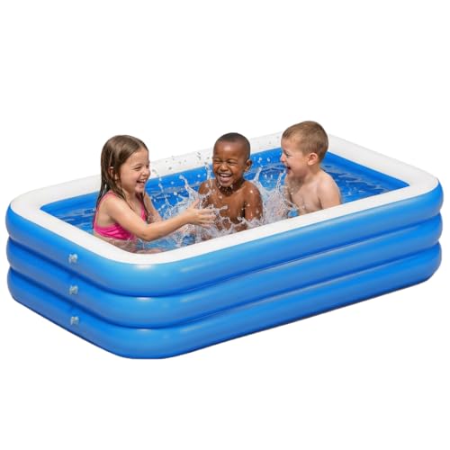 Minxchen Inflatable Swimming Pool 71”×51”×24” Large Inflatable Pools