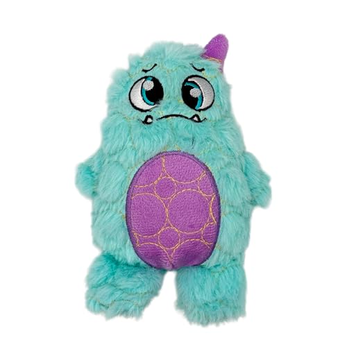 Bite Force - Durable & Strong Dog Toy Light Blue Monster with Squeaker Kevlar-Reinforced for Aggressive Chewers.