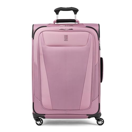 Travelpro-Maxlite-5-Softside-Expandable-Luggage-with-4-Spinner-Wheels-Lightweight-Suitcase-Men-and-Women-Orchid-Pink-Purple-Checked-Medium-25-Inch Travelpro Maxlite 5 Softside Expandable Luggage with 4 Spinner Wheels, Lightweight Suitcase, Men and Women, Orchid Pink Purple, Checked-Medium 25-Inch - Image 1