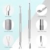 Cbiumpro 5-Pack Cuticle Trimmer Set with Pusher, Cutter, Scraper, Nipper, Clipper, Professional Stainless Steel Cuticle Remover Tools Kit for Fingernails & Toenails - with Case