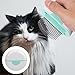 Parliky Cat Hair Comb with Massage Brush Stripping Tool for Grooming Cat Cleaning Comb for Shedding Dematting Premium Pet Grooming Tool in Mint Green
