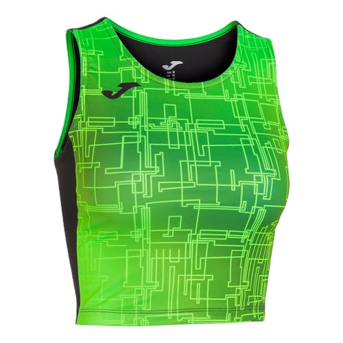 Débardeur court Joma Elite VIII femme noir évitant les irritations en course