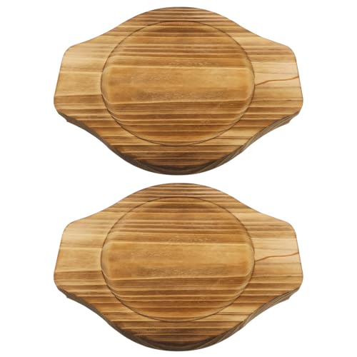 GATHINESS Soporte para Cacerolas de Escritorio 2 Unidades 21.4X17.4X1.6 CM en Madera Resistente al Desgaste Adecuado para Cocina y Hogar