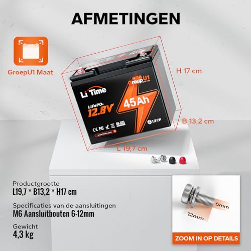 Litime Li-Ion Batterij met Lage Temperatuur Bescherming, Deep Cycle Li-Ion Batterij met 50A BMS, 4000 + Cycli voor Trolling Motors, Jachten, Boten, Schepen, Vissen Detectoren - Afbeelding 3