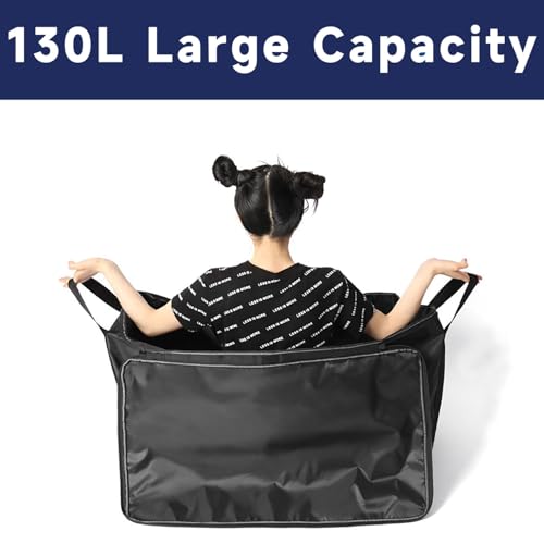 Large Duffel Bag with TSA Approved Luggage Lock, 130L Waterproof Carry on Weekend Overnight Storage Bag for Airline, Travel, Camping, Moving2