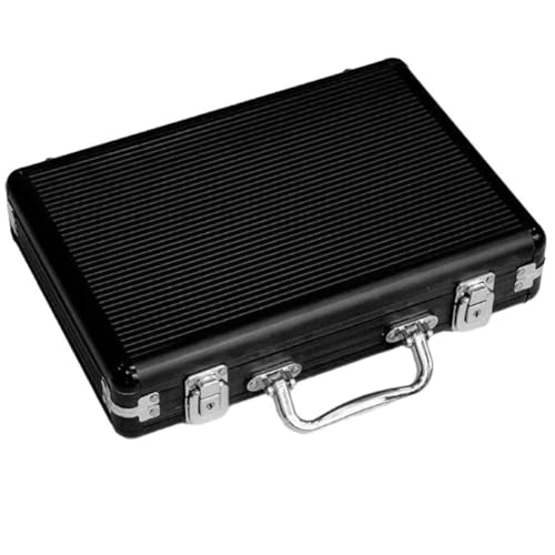 Étui À Jetons De Poker Vide, Conteneur De Stockage Avec Poignée Serrure, Boîte À Cartes Épaisse, Cadre En Alliage D'aluminium, Étui De Transport Portable Pour Jeux De Jeu, Capacité De 200 Jetons