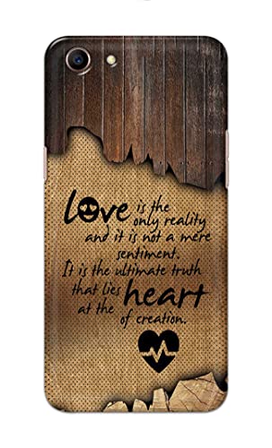 Image of PRINTFIDAA Love is The Only Reality and It is Not Mere Sentiment Printed Designer Hard Case for Oppo A1 / Oppo A83, Oppo CPH1729 Back Cover -(e) RPM1010