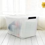 Bringer 70 Qt Clear Latching Plastic Storage Containers with Lids, 4-Pack - Image 2