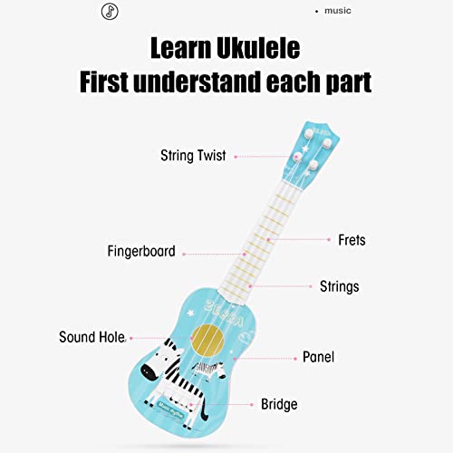 Ukulele Guitar Toy, Ukuleles Toys Educatifs Soft Touch pour Enfants(Bleu) - Les Beatles, Paul McCartney, John Lennon, RIngo Starr, George Harrison Ukulele Guitar Toy, Ukuleles Toys Educatifs Soft Touch pour Enfants(Bleu) – Image 6
