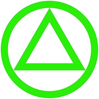 AA Alcoholics Anonymous Symbol Sticker - Decal - Die Cut - Green 6.00" x 6.00"