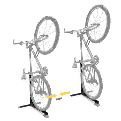 Image of Bike Nook Bike Stand & Vertical Storage Rack with Connector (2 Pack), The Original Vertical Bicycle Floor Stand for Garage, Indoor and Outdoor Storage, Perfect Bike Accessories for Small Spaces