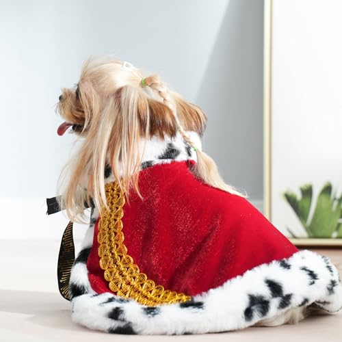 Lovelyshop DOG-CLOAK2022-XS Pet Serial Lux Fur Red Cat Dog Cloak For Halloween Costumes thumb #2