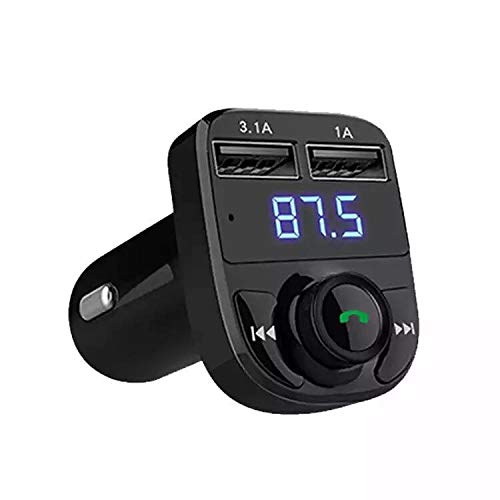 Handsfree Call Car Charger, Bluetooth Car Adapter, FM Transmitter bluetooth for Car Wireless Modulator Car Kit with DUal USB Charger